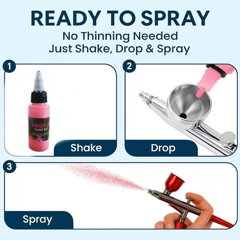 Набор пигментов для аэрографа  – обзор и цена Metallic Spray Paint